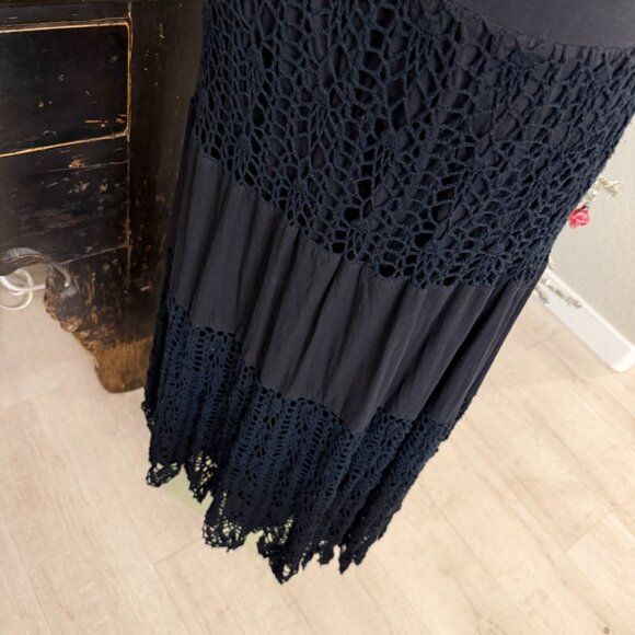 V Cristina Summer Cotton Maxi Sleeveless Deep V&Back Neckline Cotton Crochet - Picture 6 of 6